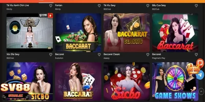 Top 3+ nhà phát hành uy tín hợp tác cùng casino SV88